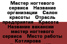 Мастер ногтевого сервиса › Название организации ­ Салон красоты › Отрасль предприятия ­ Красота › Название вакансии ­ мастер ногтевого сервиса › Место работы ­ Котлярова 15/1 › Подчинение ­ ИП › Минимальный оклад ­ 20 000 › Максимальный оклад ­ 25 000 › Возраст от ­ 18 › Возраст до ­ 55 - Краснодарский край, Краснодар г. Работа » Вакансии   
